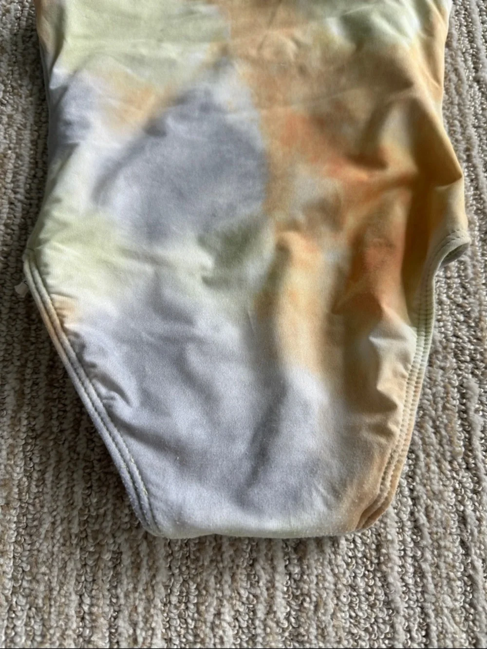 Kith Tie-Dye One-Piece Swimsuit - Green, Orange & Gray 12-18 Months